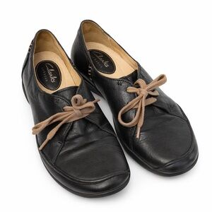 Clarks Artisan | The Grounded Professional | Black Leather Comfort Oxfords Sz 7